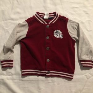 Carter’s Red and White Varsity Button Down Sweater